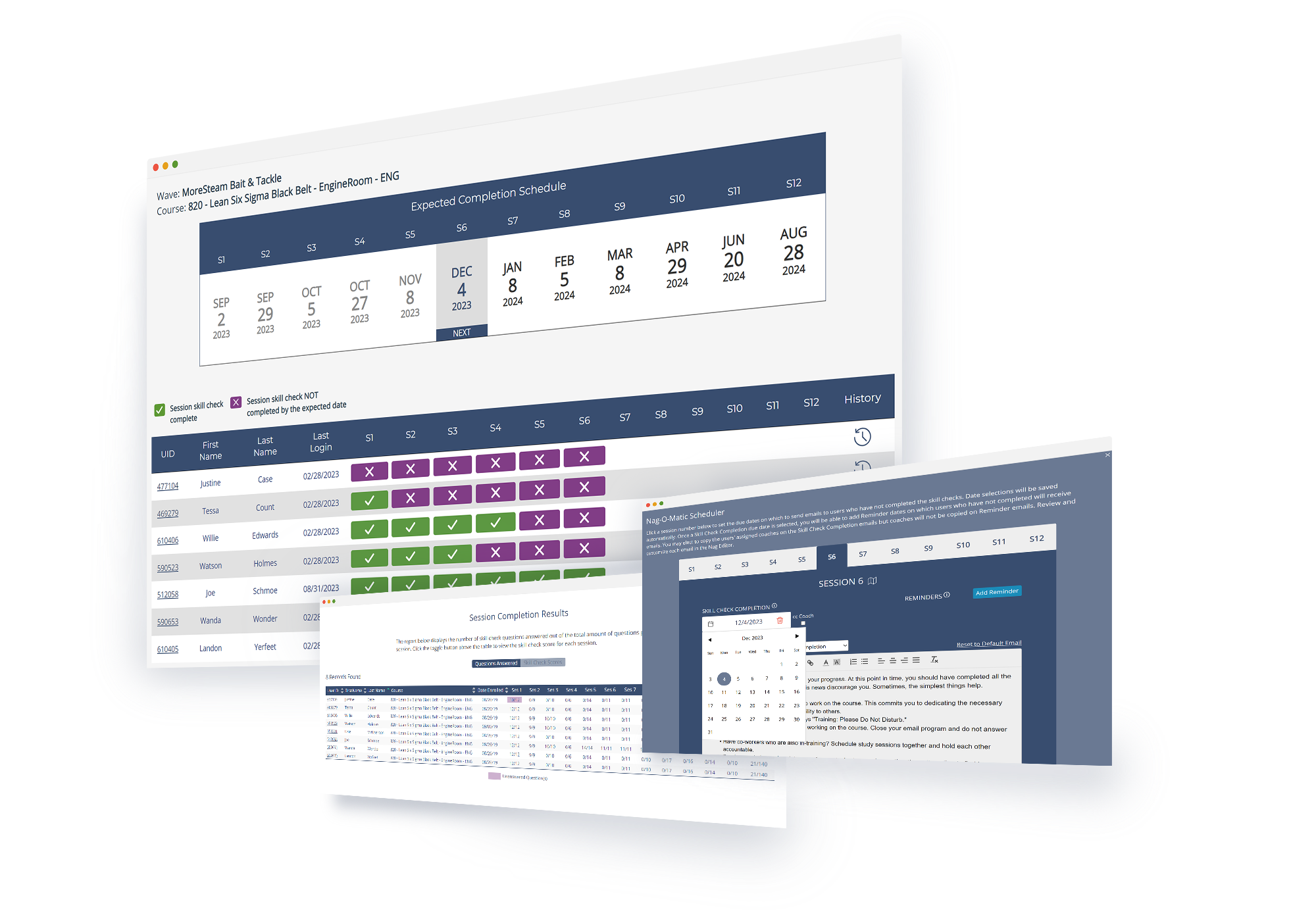 Lean Six Sigma Administration System and Coaching Dashboard